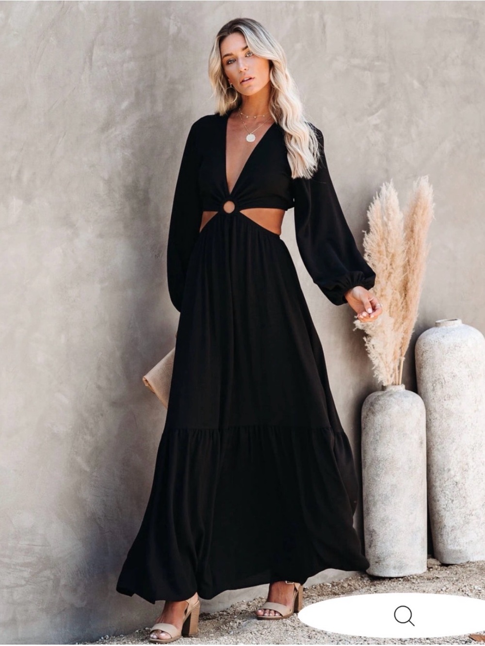VICI cutout Maxi Dress - Black Small EUC